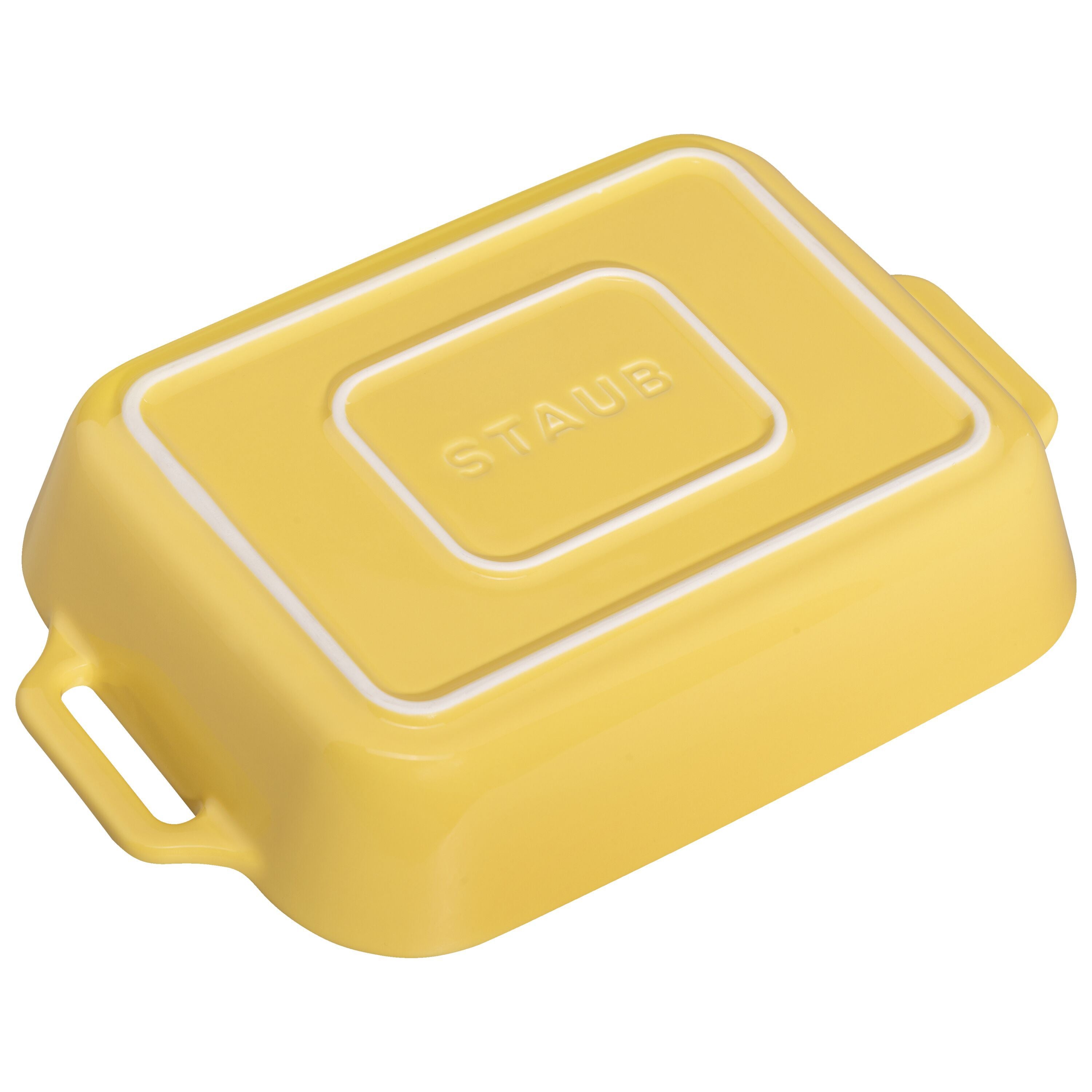 STAUB Ceramique Rectangular Baking Dish Set Citron 3 Piece-2