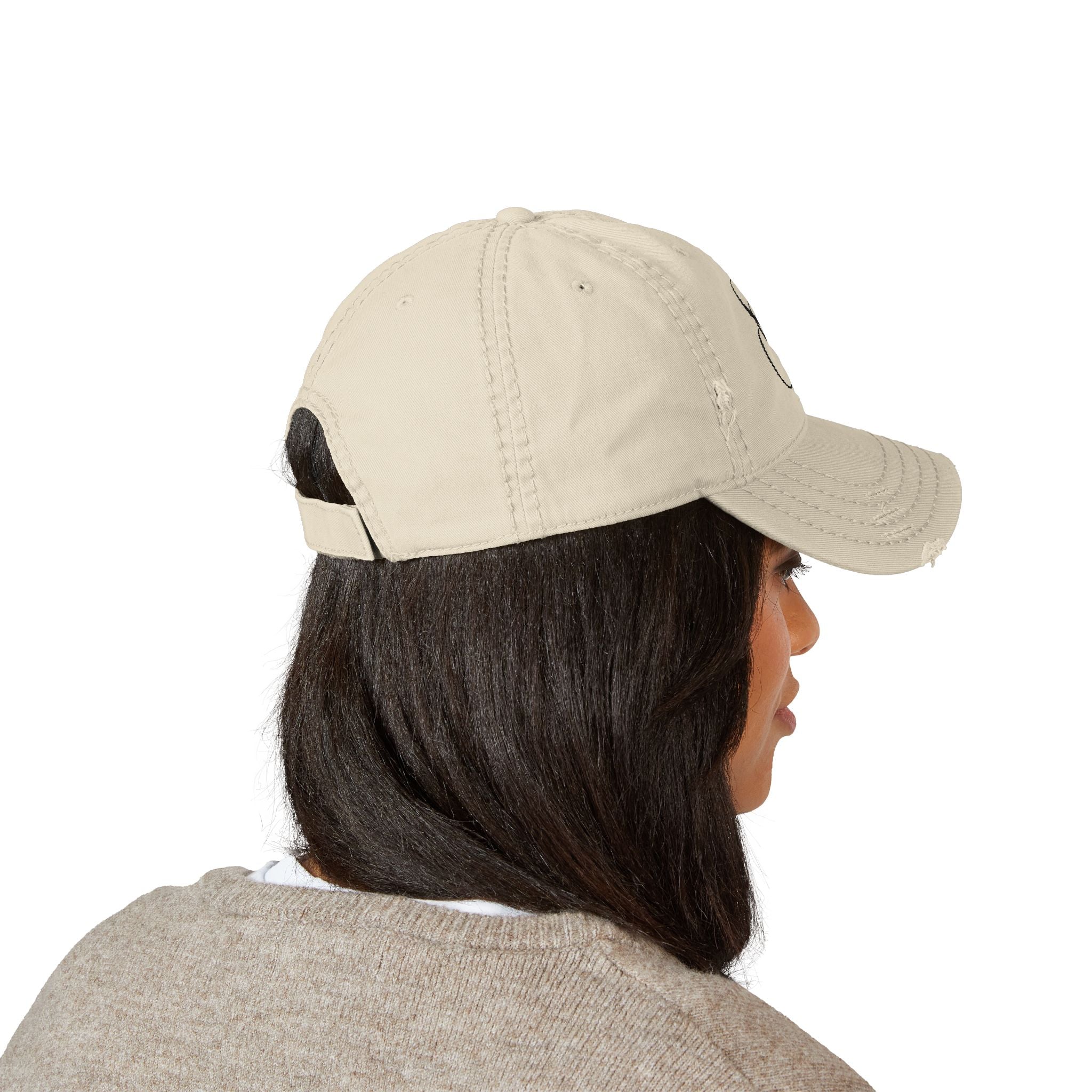 Khaki | Distressed Baseball Hat
