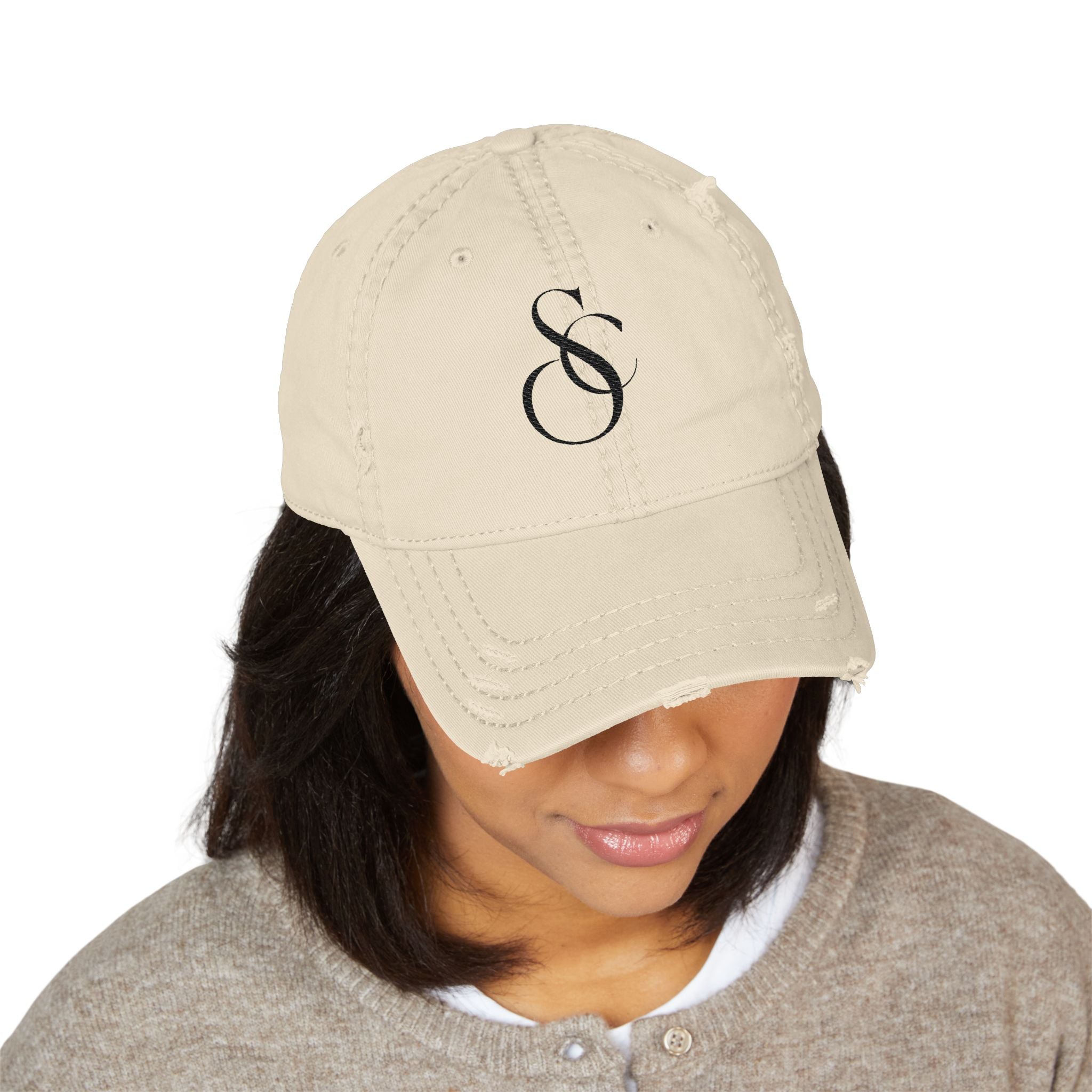 Khaki | Distressed Baseball Hat