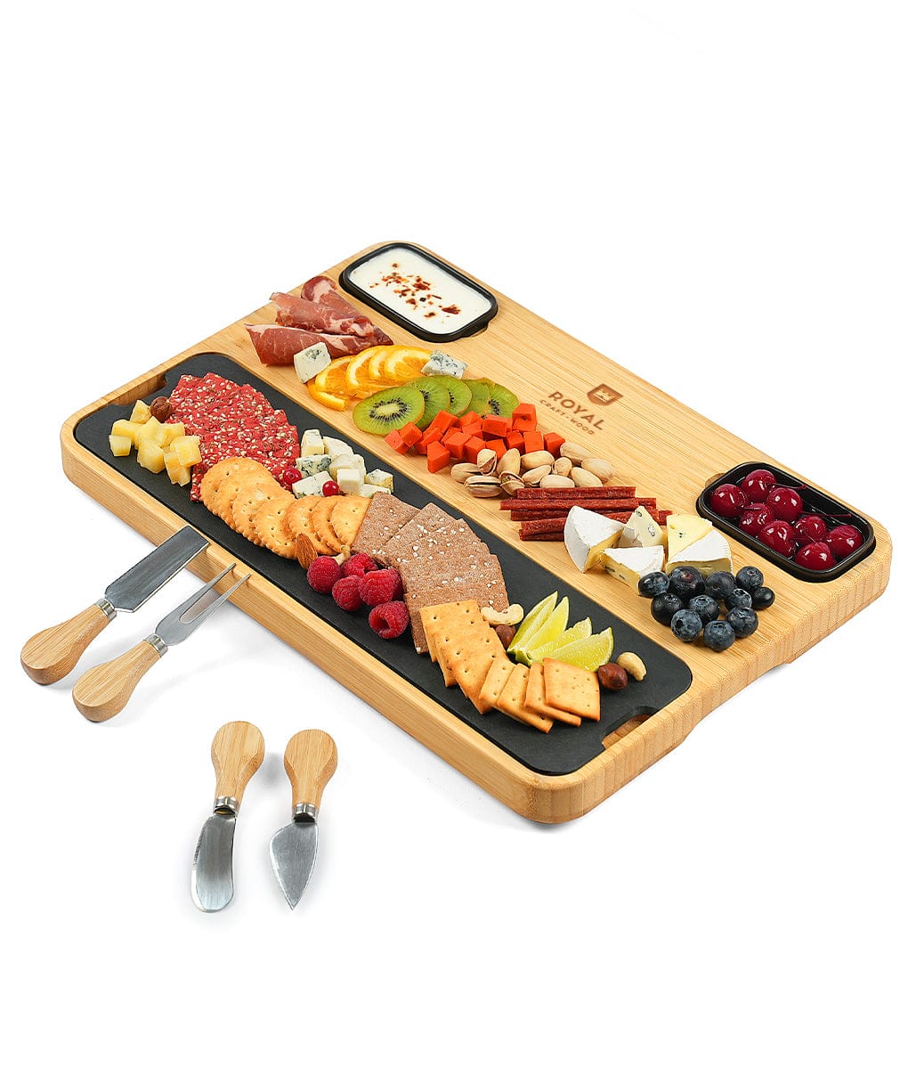 Cheese and Cracker Tray With Slate Plate-5