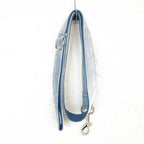 Luxury Sky Blue Velvet Pet Collar-2