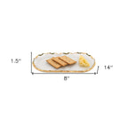 14 Glass Oval Edge Gold Leaf Platter-7