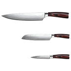 Black And Brown Wood Seven Piece Cutlery Set-6