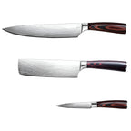 Black And Brown Wood Seven Piece Cutlery Set-7