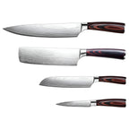 Black And Brown Wood Seven Piece Cutlery Set-5