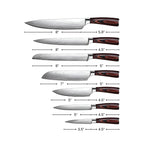 Black And Brown Wood Seven Piece Cutlery Set-8