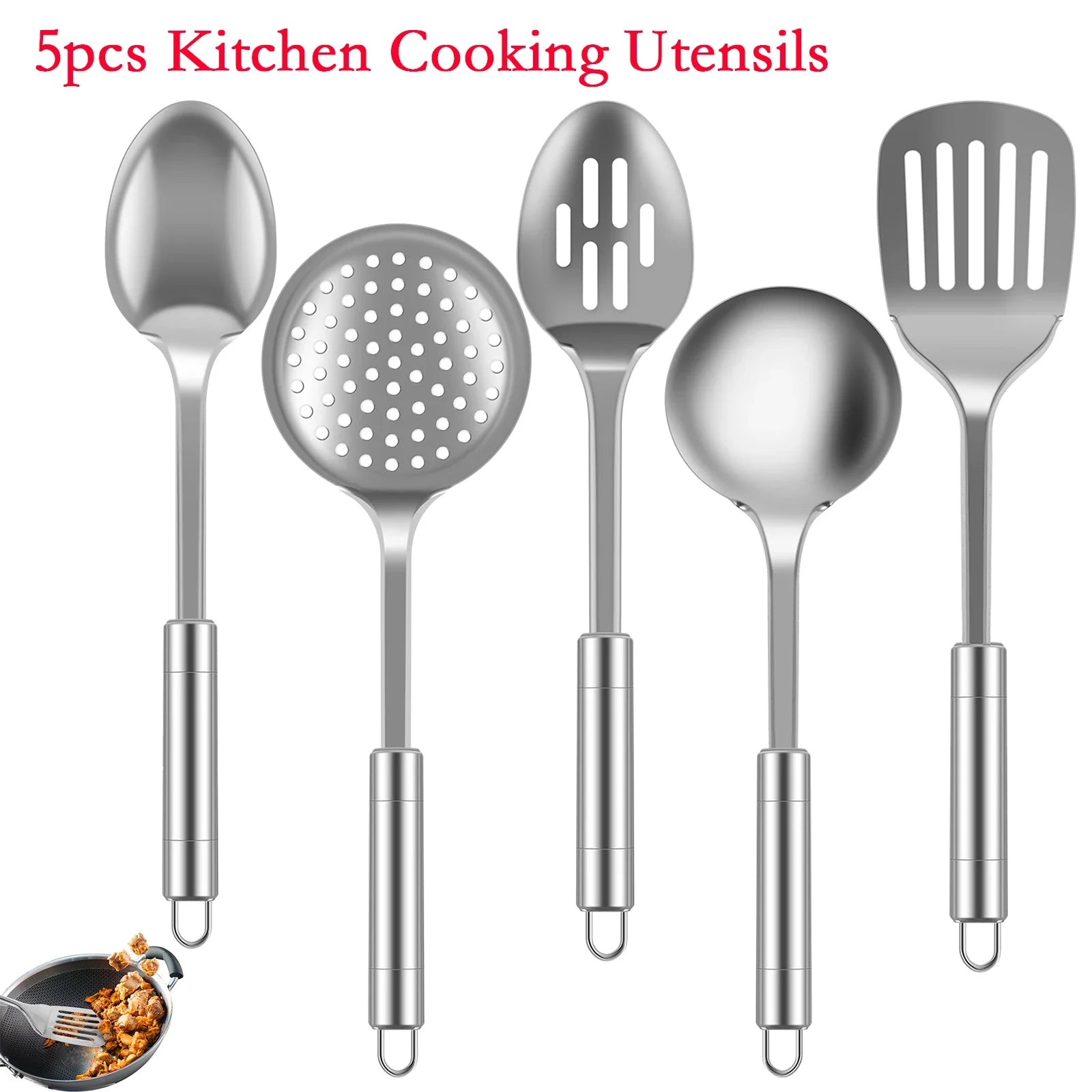 5Pcs Stainless Steel Kitchen Utensils Set-0