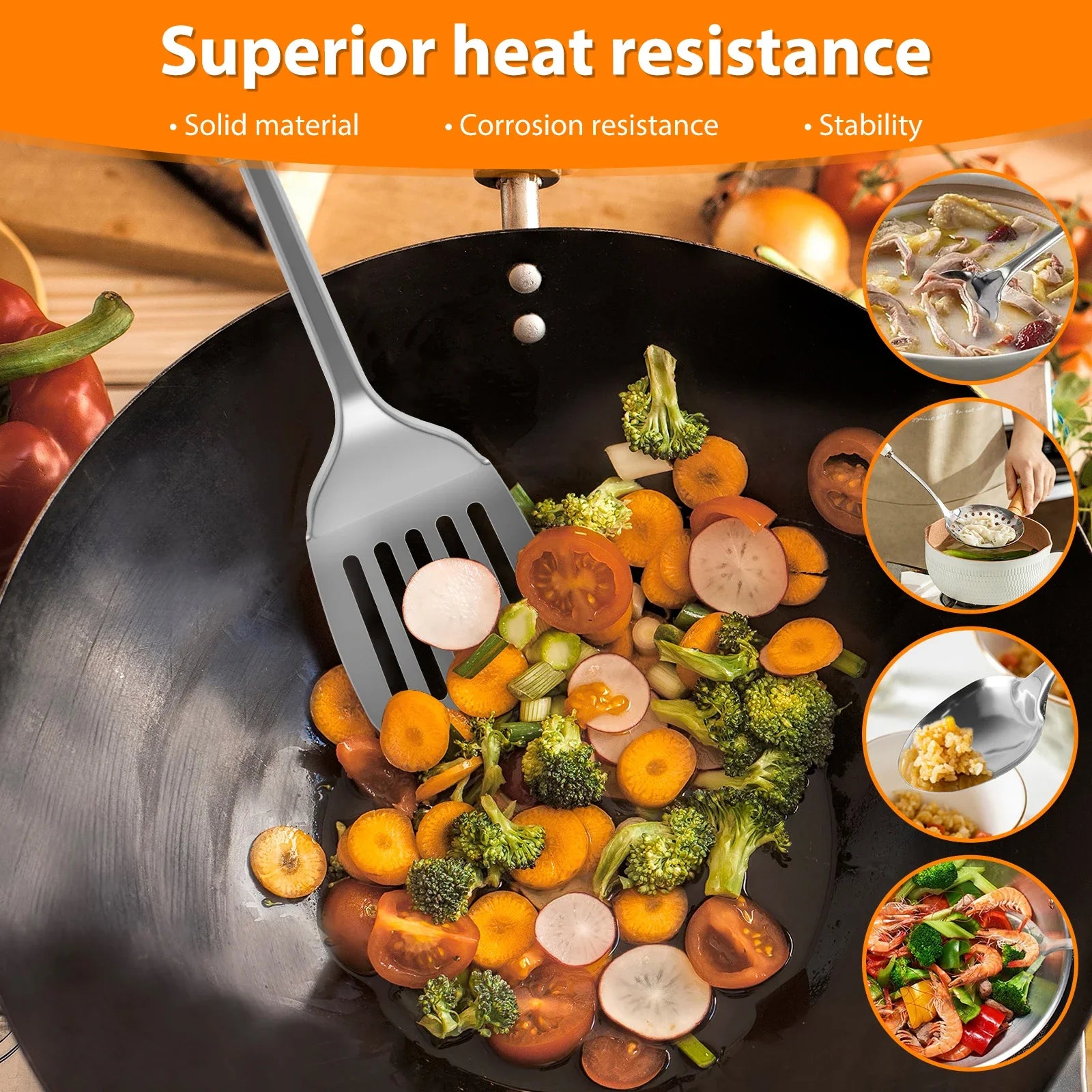 5Pcs Stainless Steel Kitchen Utensils Set-1