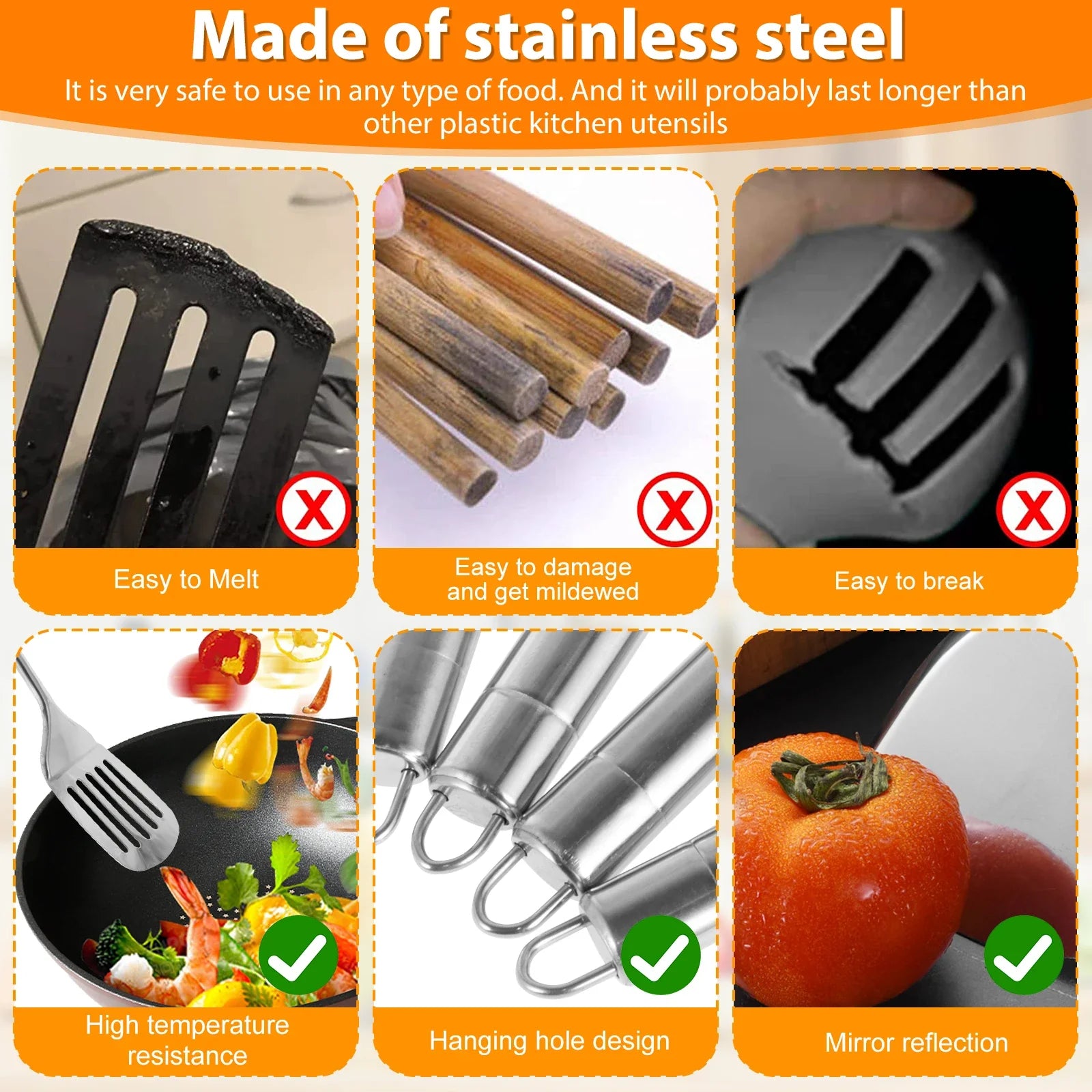 5Pcs Stainless Steel Kitchen Utensils Set-3