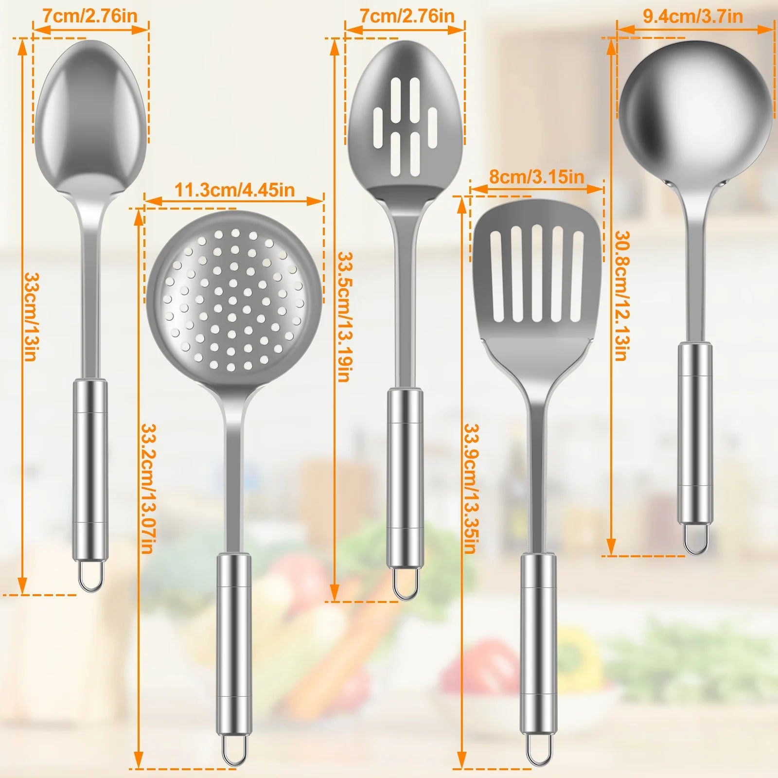 5Pcs Stainless Steel Kitchen Utensils Set-4