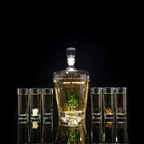 Tequila Decanter Tequila Glasses Set with Agave Decanter and 6 Agave Sipping Shot Glass, Perfect for Gifts for Tequila Lovers, 25 Ounce Bottle, 3 Ounce Tequila Party Decorations Cinco De Mayo (Agave)-2