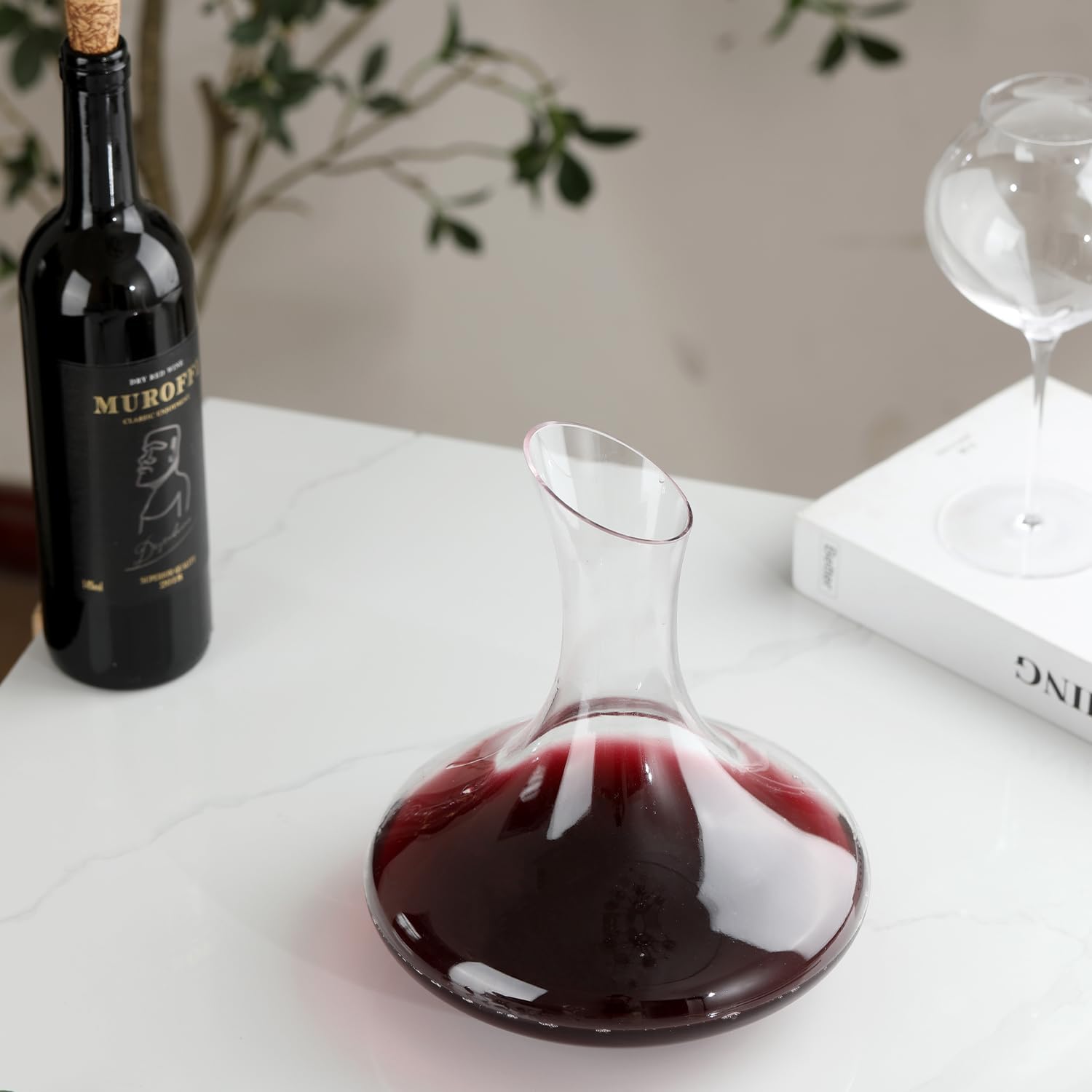 Large Wine Decanter – 1900ml Handcrafted Crystal Carafe