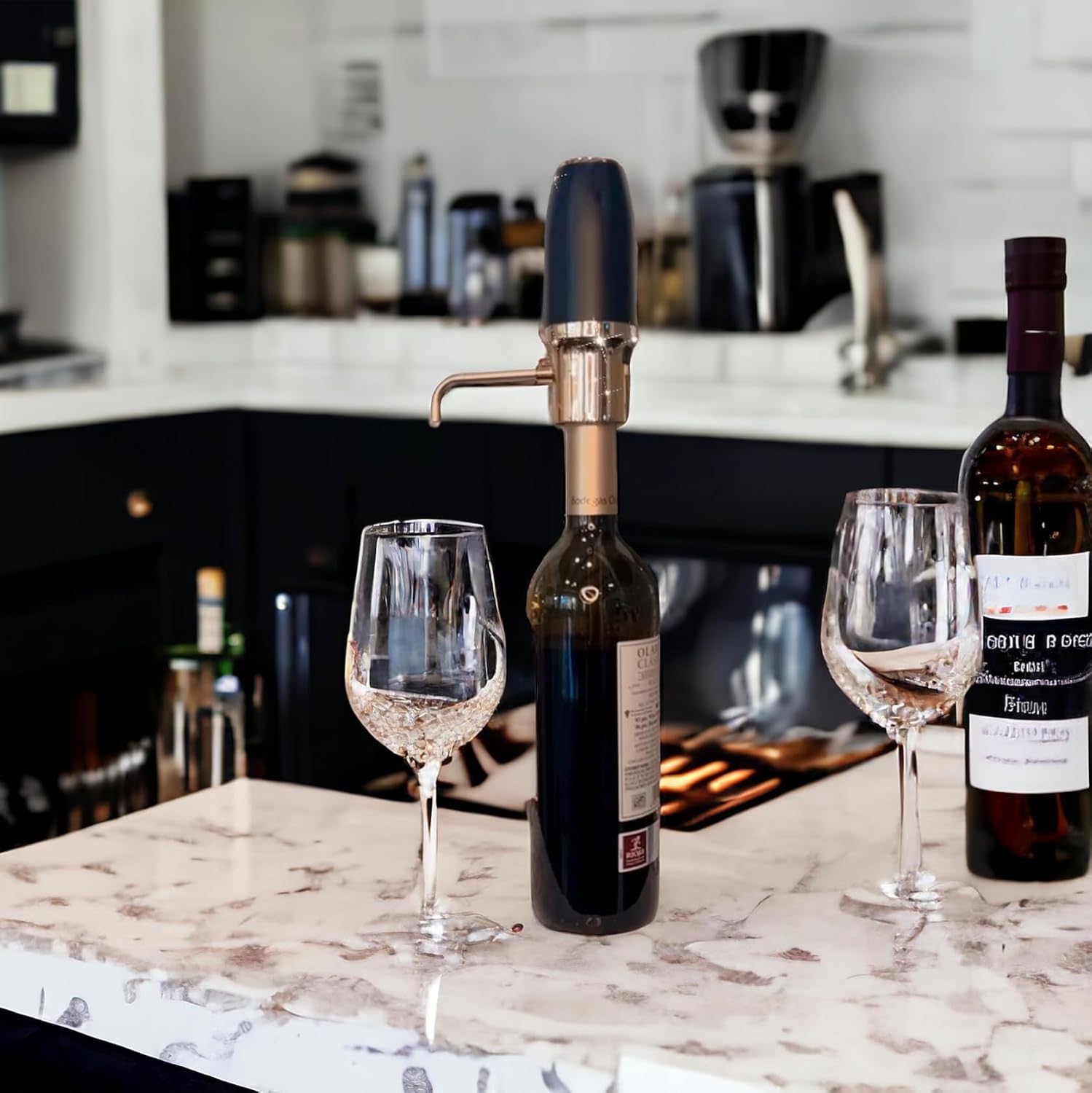 Sip & Shimmer Electric Wine Aerator – Rechargeable Dispenser & Wine Pourer