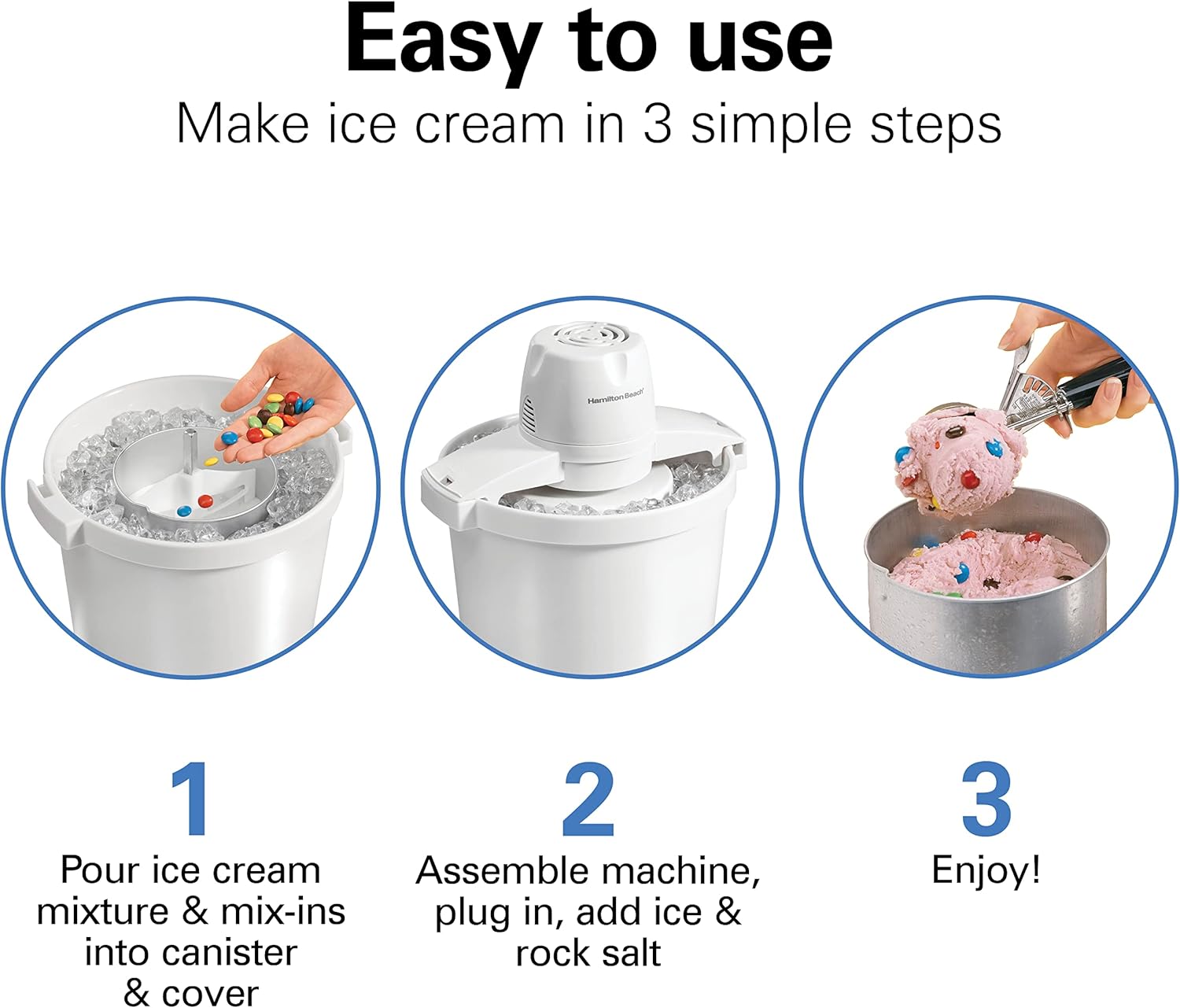 Hamilton Beach Ice Cream & Frozen Yogurt Maker – Homemade Desserts Made Easy