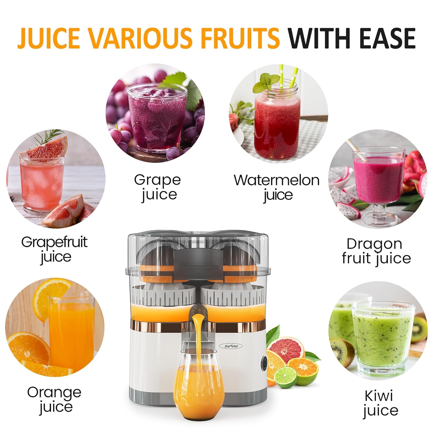 Sunvivi Dual-Head Electric Citrus Juicer