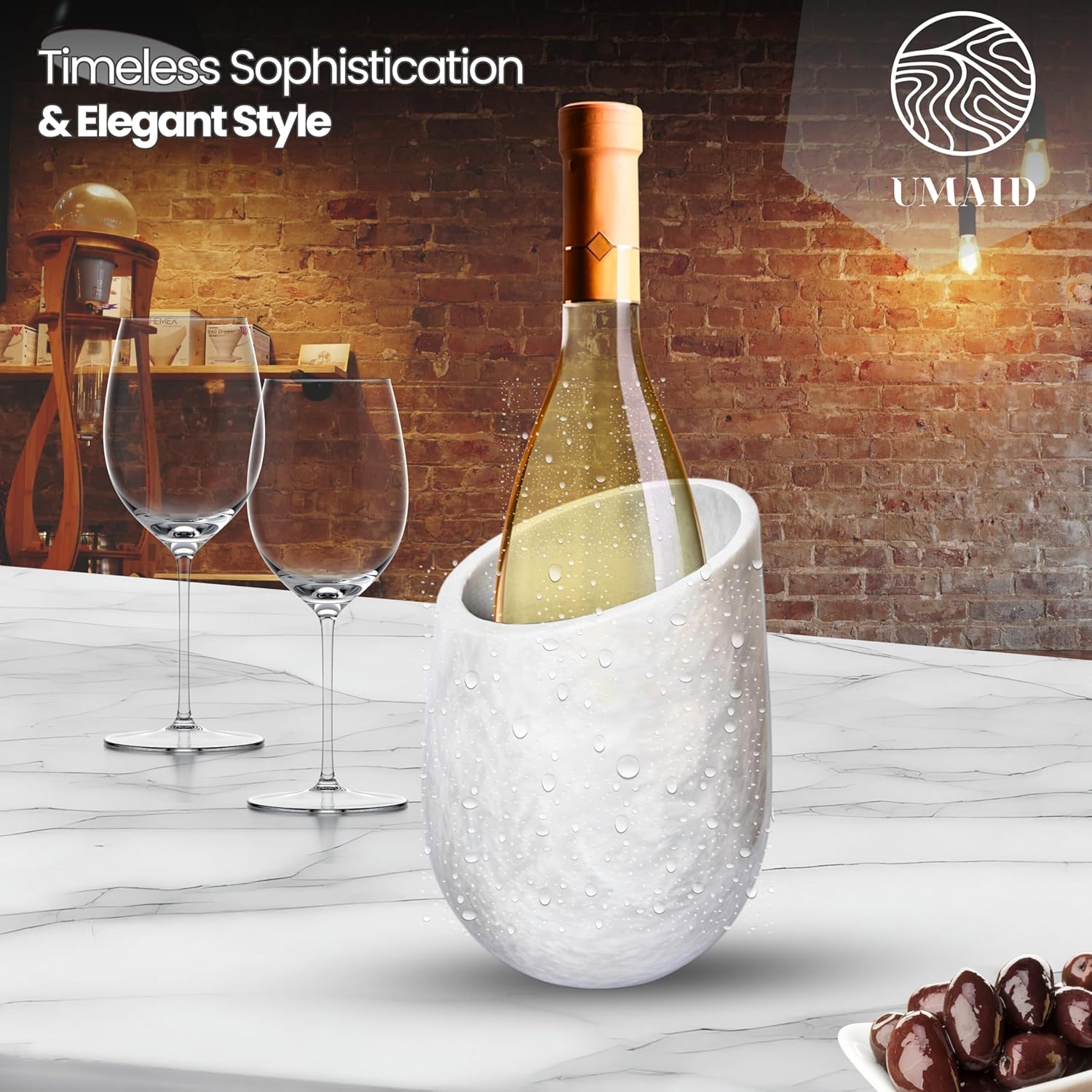 Elegant Marble Wine Cooler – UMAID Wine & Champagne Chiller
