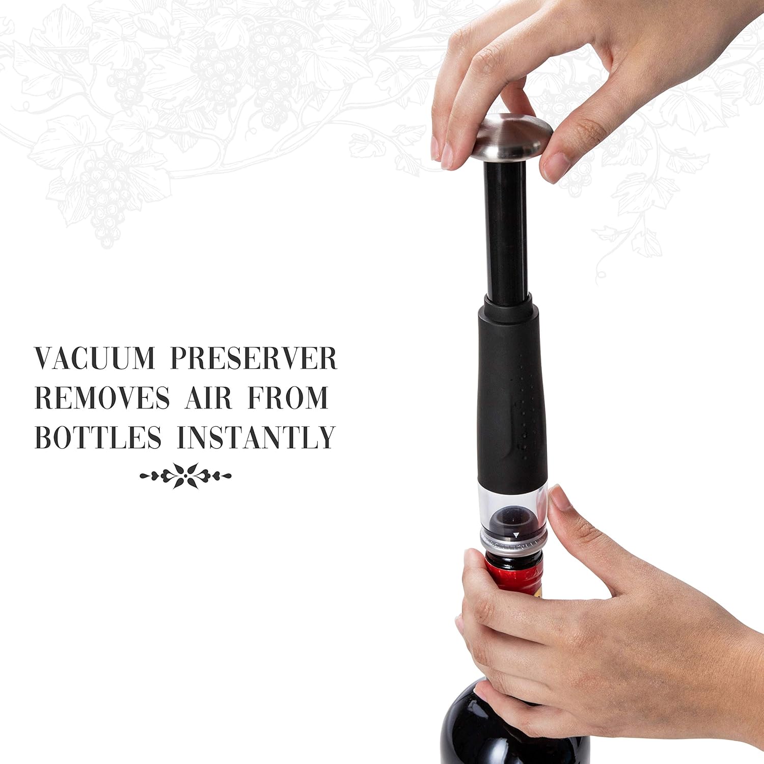 Ivation Electric Wine Opener Set – Cordless Automatic Corkscrew with Aerator & Preserver