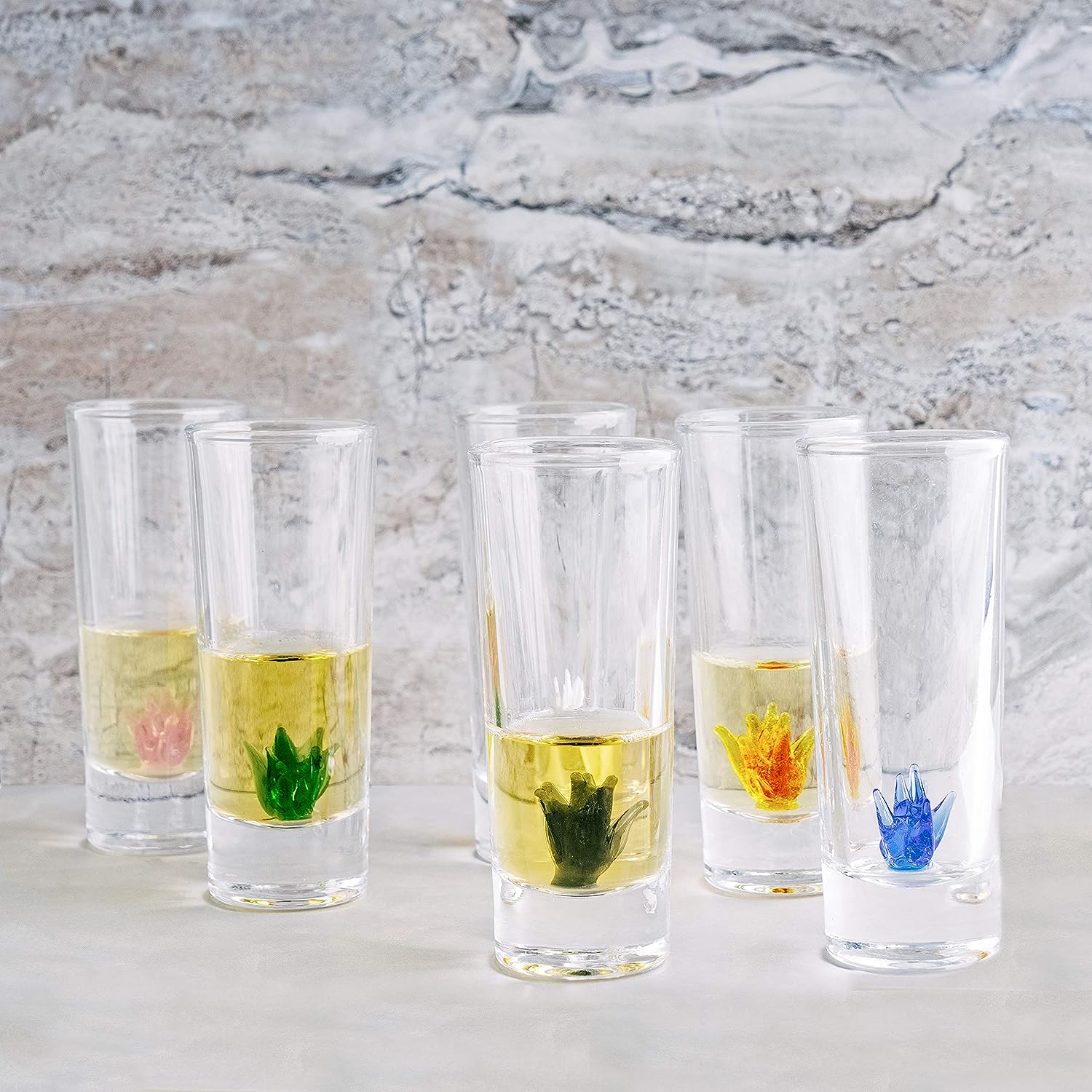 Tequila Decanter Tequila Glasses Set with Agave Decanter and 6 Agave Sipping Shot Glass, Perfect for Gifts for Tequila Lovers, 25 Ounce Bottle, 3 Ounce Tequila Party Decorations Cinco De Mayo (Agave)-3