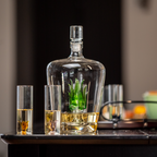 Tequila Decanter Tequila Glasses Set with Agave Decanter and 6 Agave Shot Glass With Stand, Perfect for Gifts for Tequila Lovers, 750mL Bottle, 3 OZ Shot Glass Party Decorations Cinco De Mayo (Agave)-1