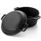 12-Piece Cast Iron Cookware set with Dutch Oven Frying Pan Skillet and Pizza Pan-0