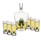 Tequila Decanter Tequila Glasses Set with Agave Decanter and 6 Agave Sipping Shot Glass, Perfect for Gifts for Tequila Lovers, 25 Ounce Bottle, 3 Ounce Tequila Party Decorations Cinco De Mayo (Agave)-0