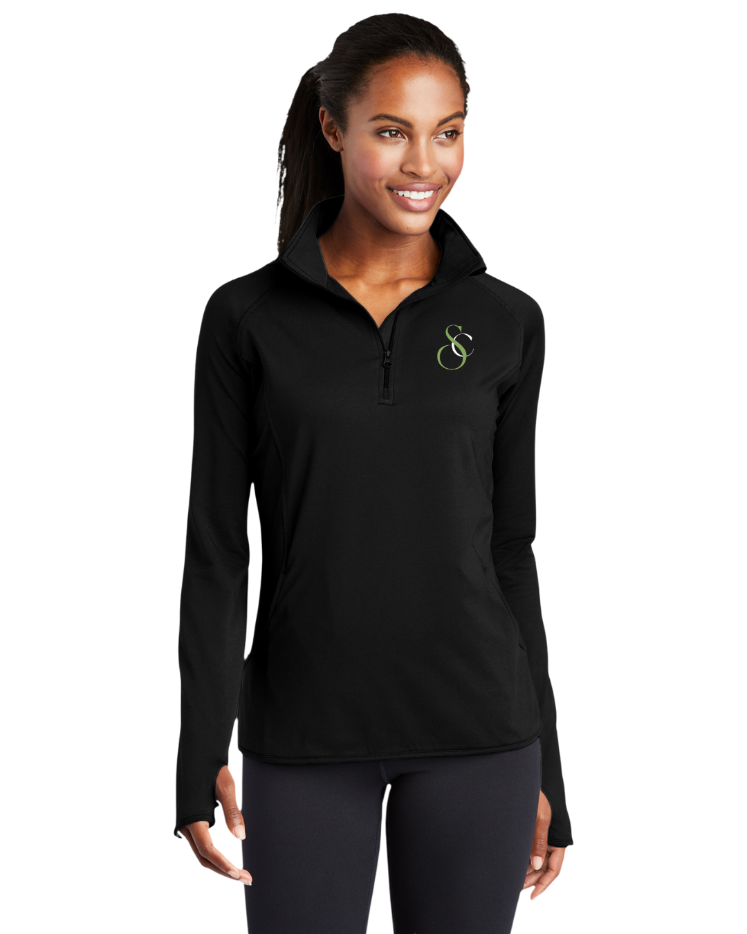 Ladies Sport-Wick® Stretch Quarter-Zip Pullover