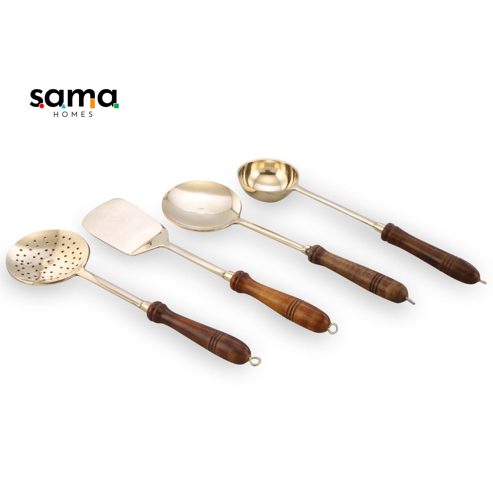 Handcrafted Brass Cooking Cutlery Set | Eco-Friendly Kitchen Tools for Culinary Artistry | Durable, Stylish & Sustainable Utensils-1