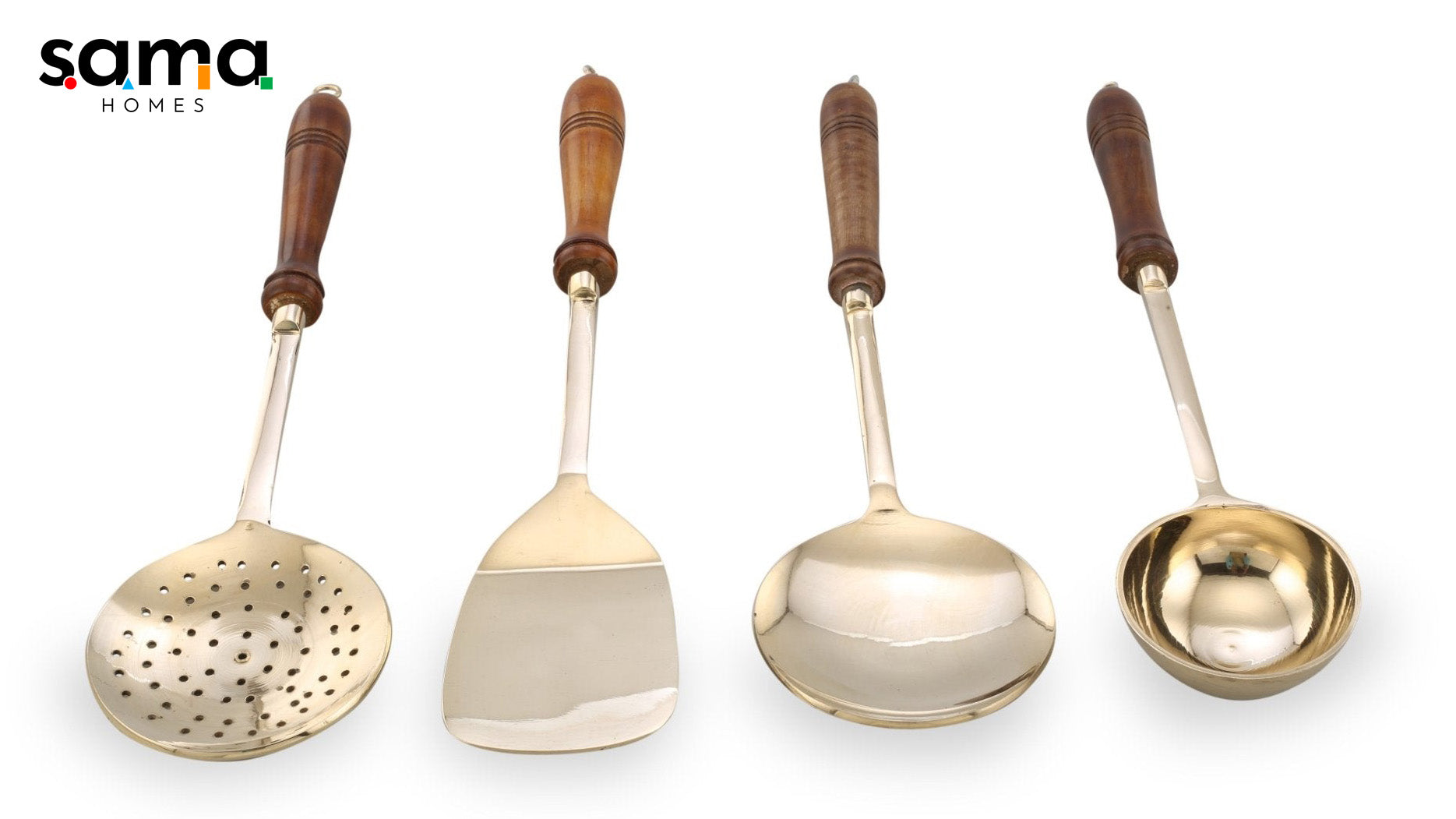 Handcrafted Brass Cooking Cutlery Set | Eco-Friendly Kitchen Tools for Culinary Artistry | Durable, Stylish & Sustainable Utensils-2