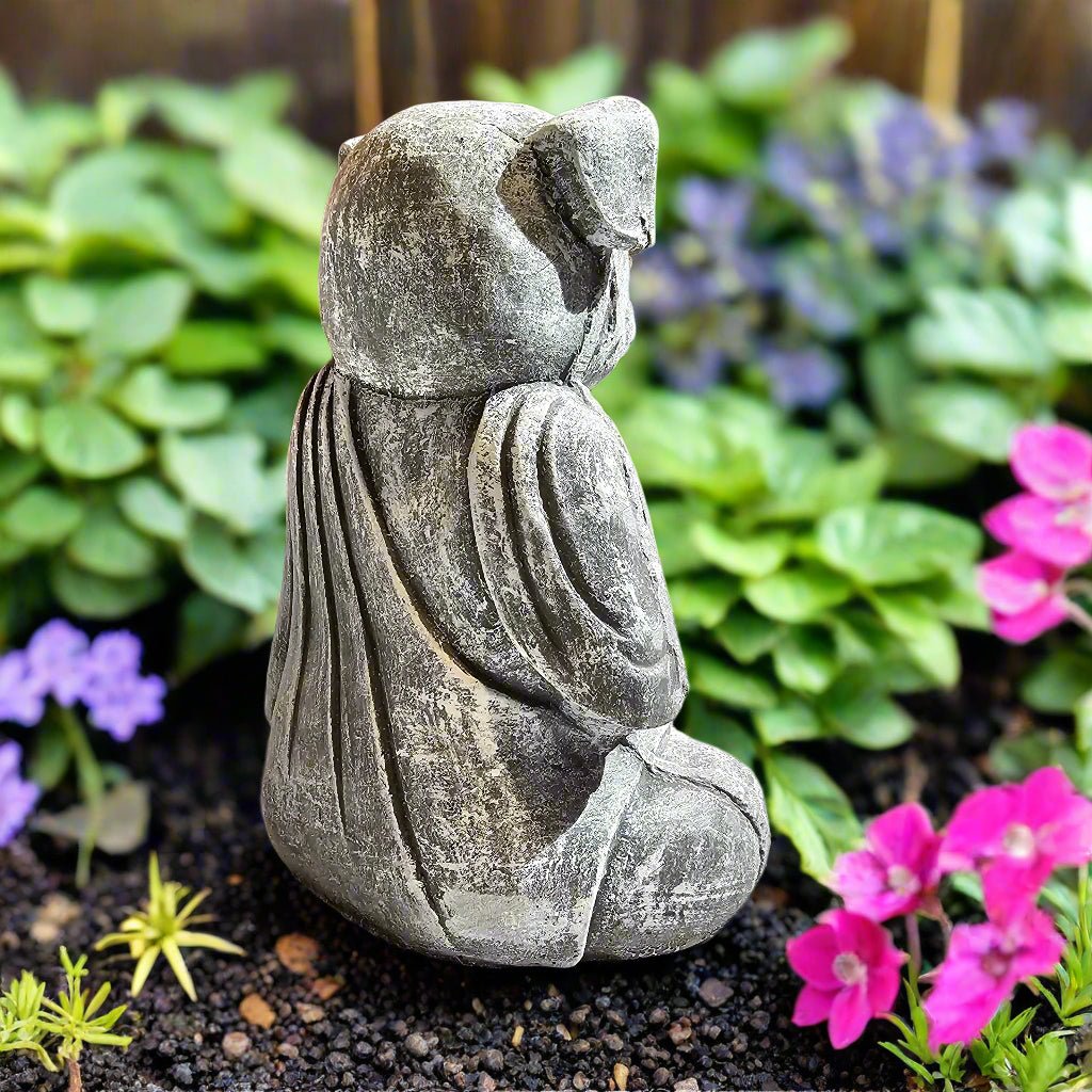Zen Pup Buddha Dog Statue (9" x 6.5")-3