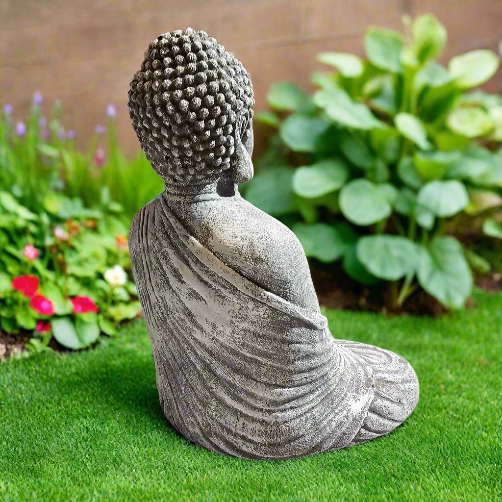 Meditative Buddha Garden Statue (11.5" x 9")-3