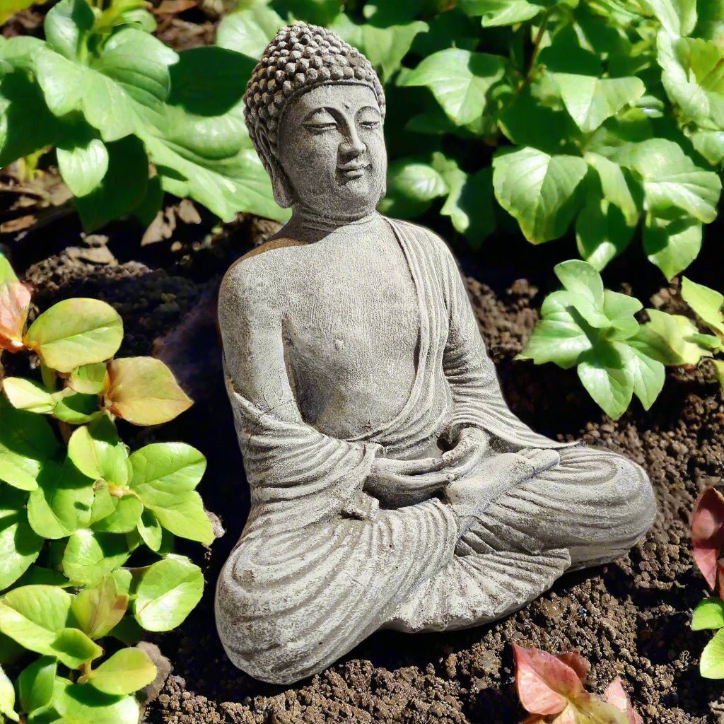 Meditative Buddha Garden Statue (11.5" x 9")-1