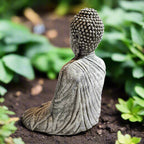 Meditative Buddha Garden Statue (11.5" x 9")-4