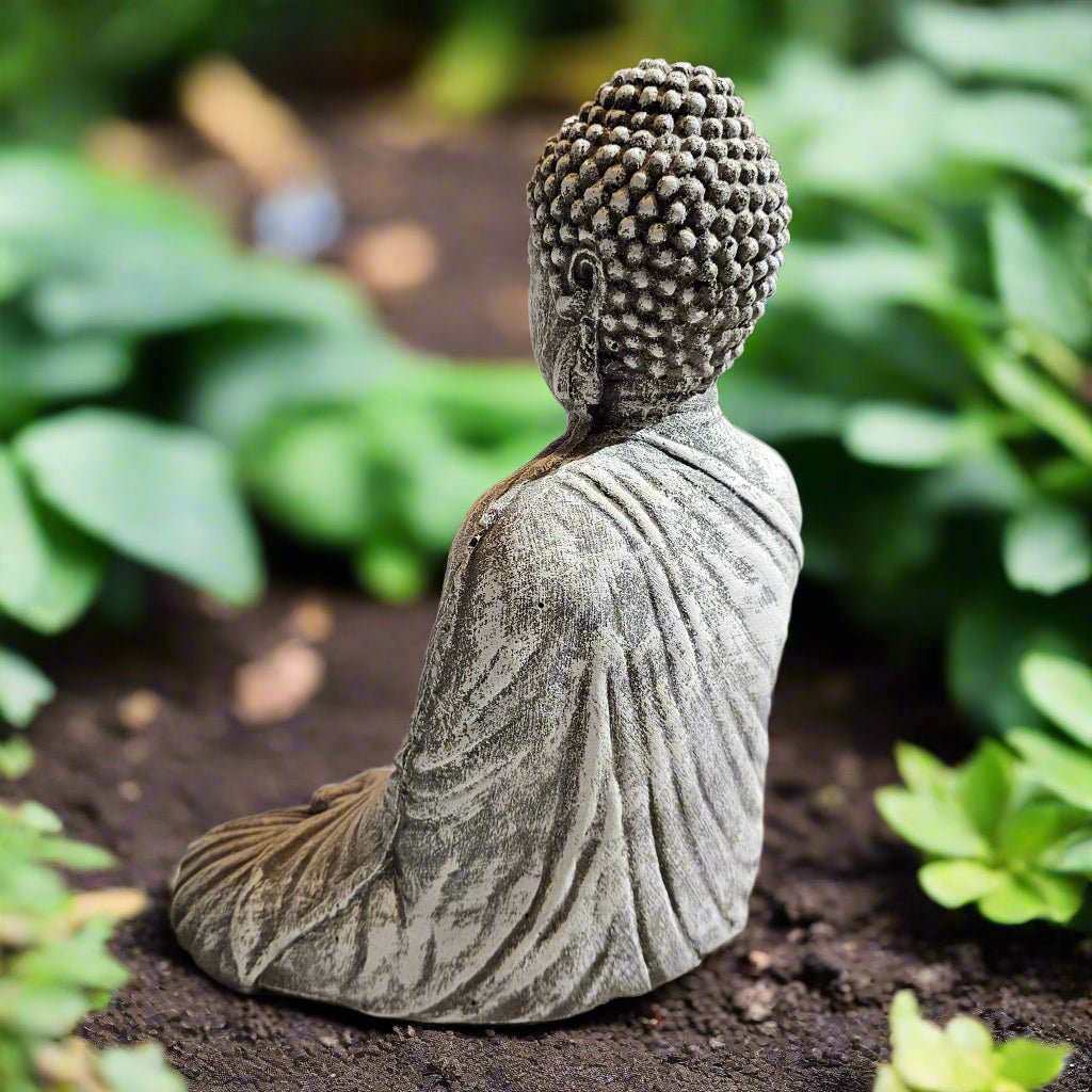 Meditative Buddha Garden Statue (11.5" x 9")-4