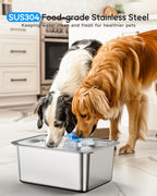 3 Gallon Extra Large Stainless Steel Dog Water Fountain-3