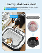 2.6 Gallon Stainless Steel Dog Water Fountain for Large Dogs & Multi Pets-1