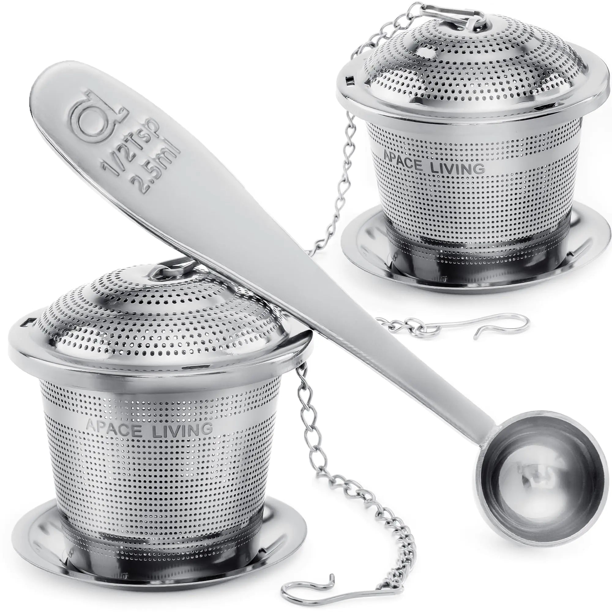Premium Tea Infuser Set with Scoop & Drip Trays