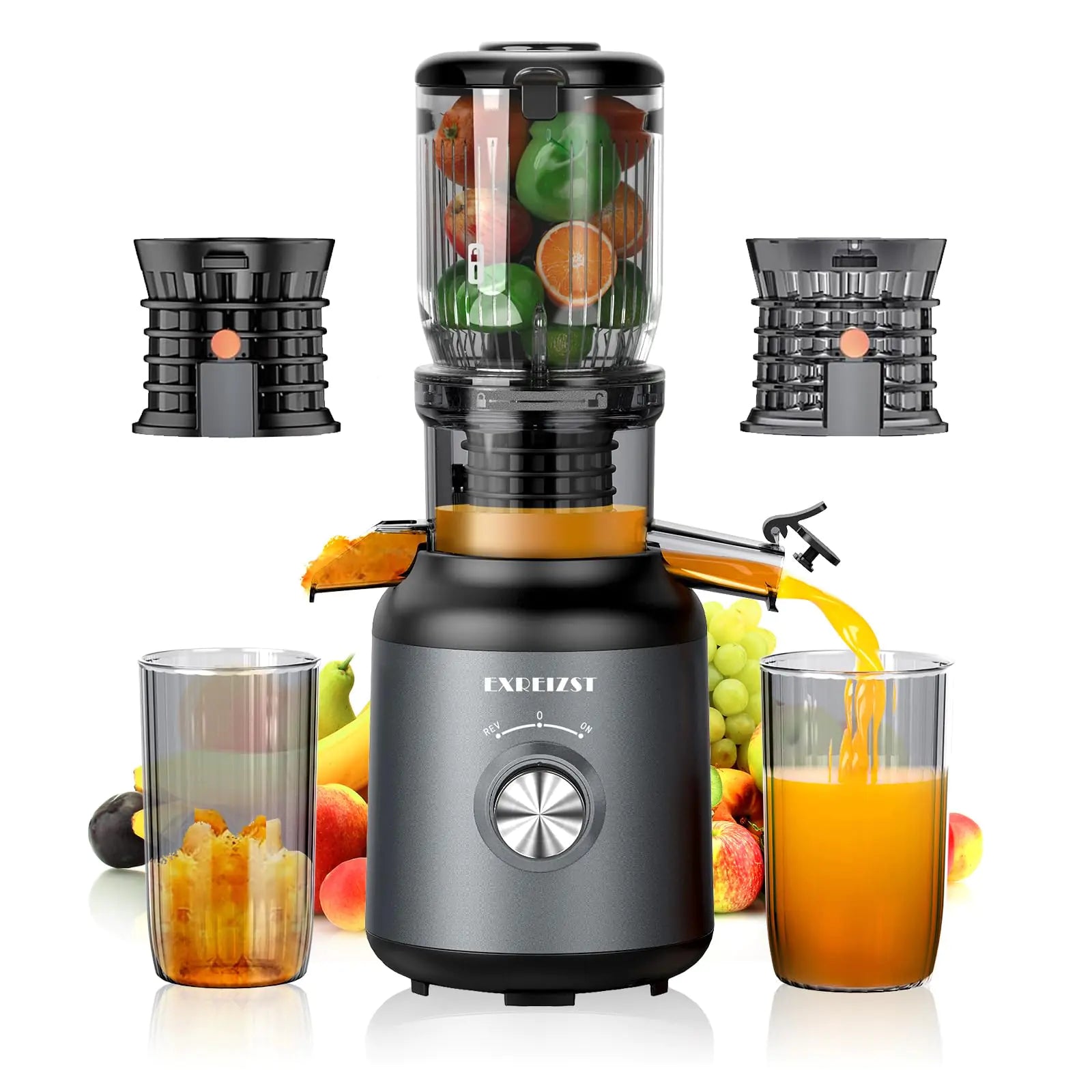Cold Press Juicer – Slow Masticating, Large Capacity, Dual Filters