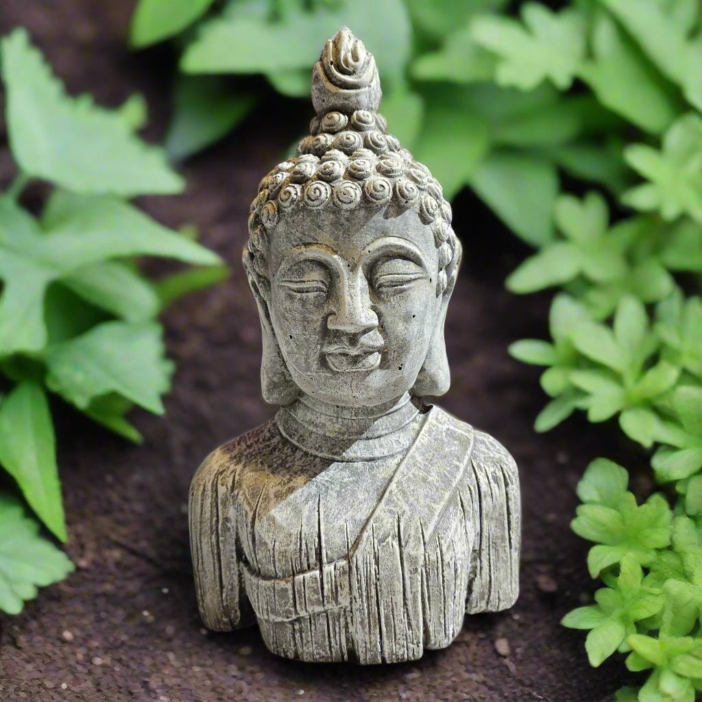 Earthy Wood Grain Buddha Statue (16.8" x 8")-1