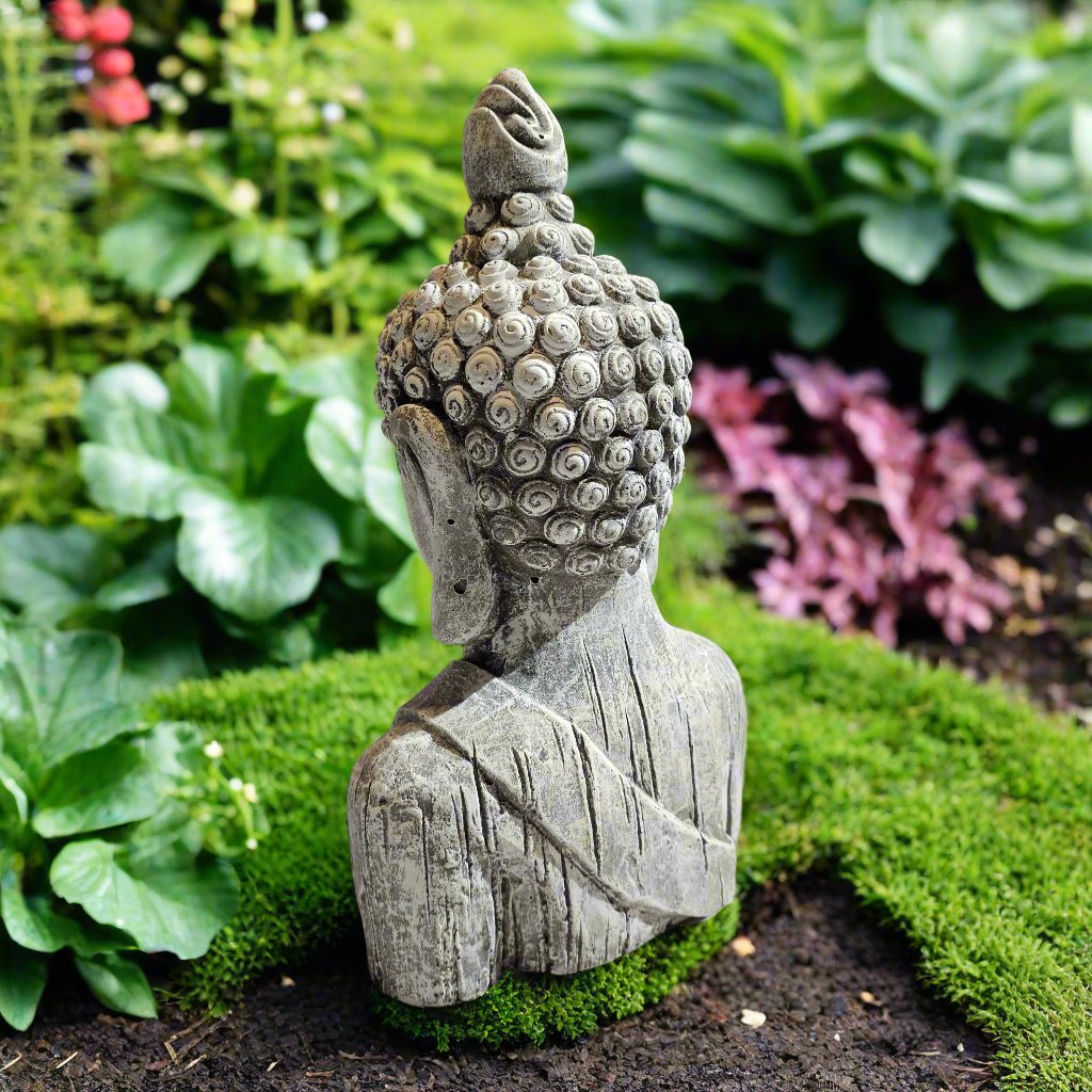 Earthy Wood Grain Buddha Statue (16.8" x 8")-4